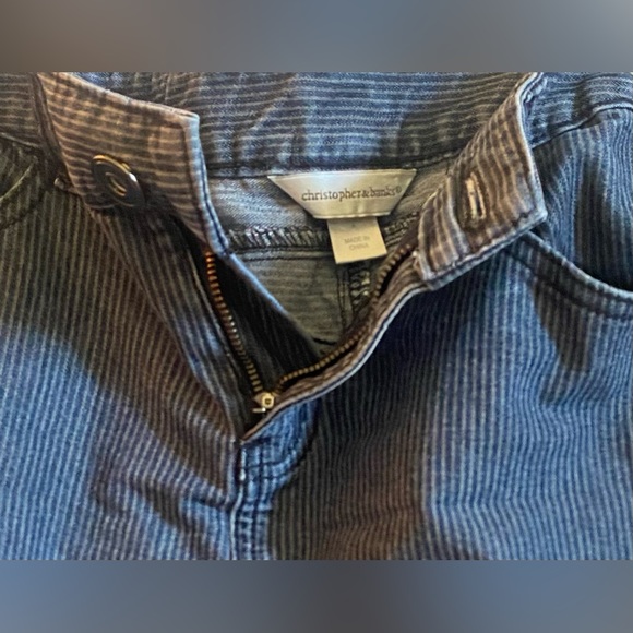 Christopher and Banks size 4 striped jean skirt - Picture 2 of 3